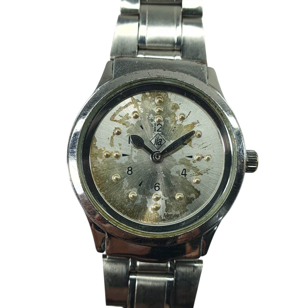 | Casa do Colecionador Relógio Braille Tátil Swiss Quartz Unisex Retrô (Frete Grátis)