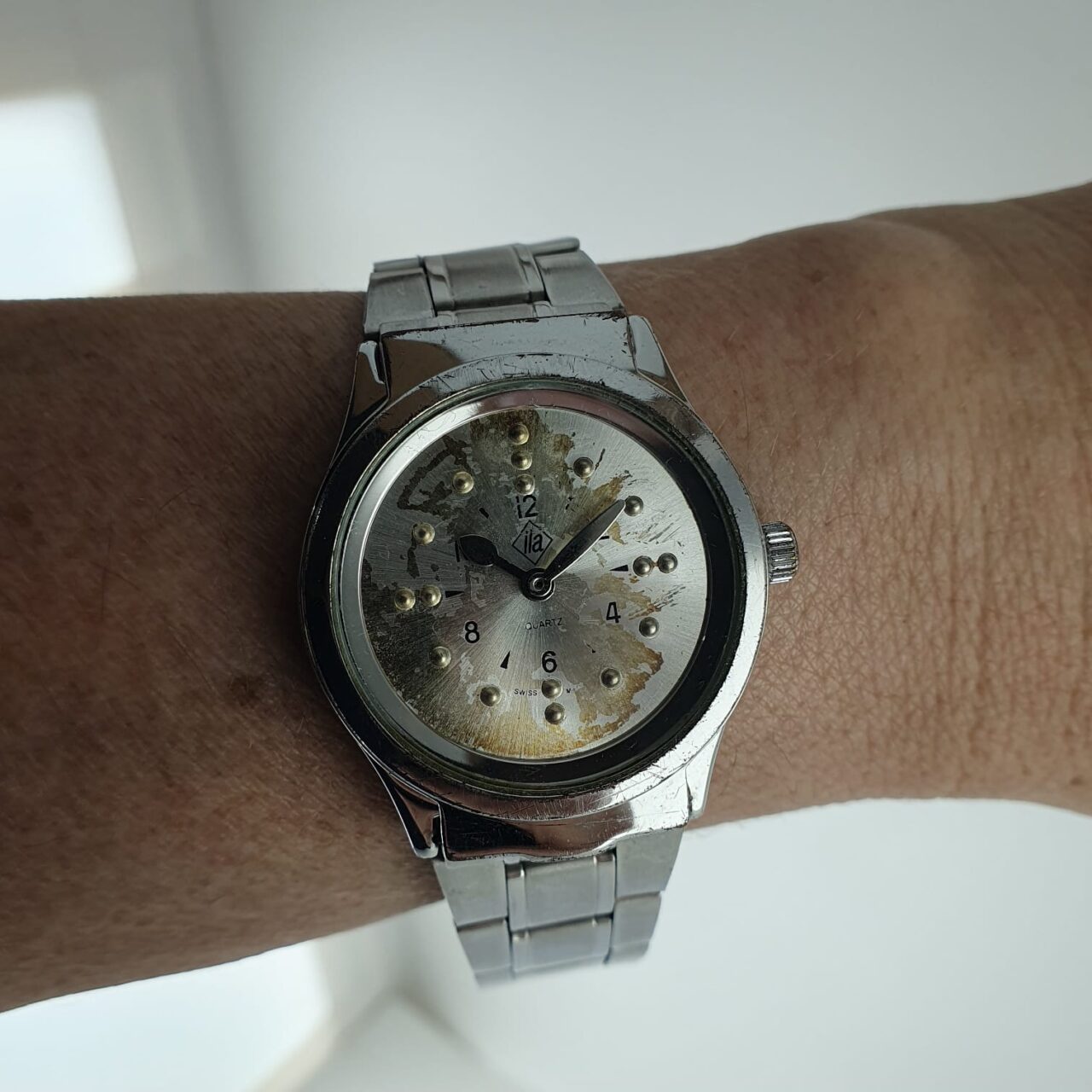 | Casa do Colecionador Relógio Braille Tátil Swiss Quartz Unisex Retrô (Frete Grátis)