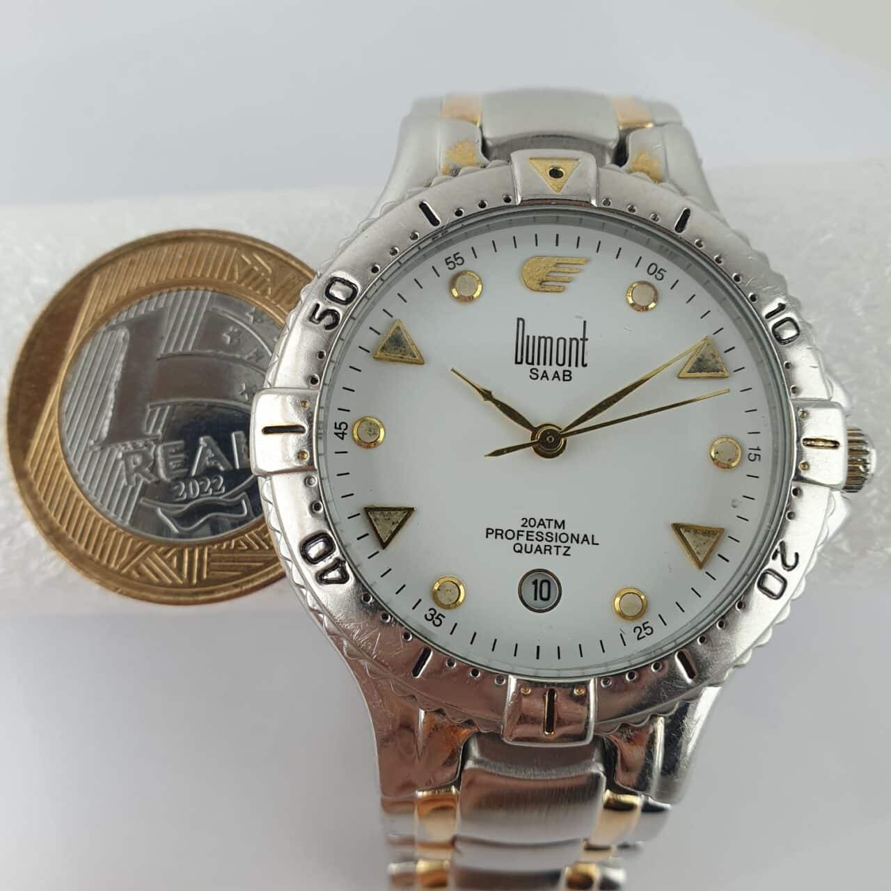 | Casa do Colecionador Relógio Dumont SAAB Mod DR 20043 Unisex Vintage (Frete grátis)