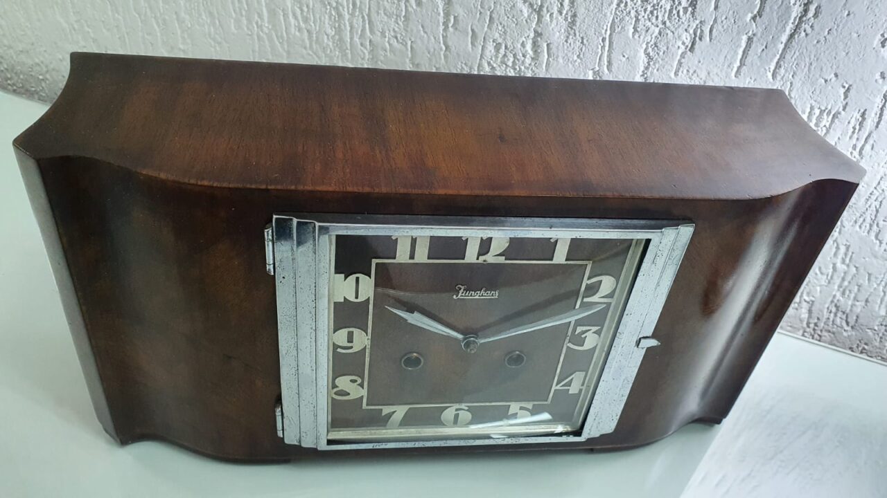 | Casa do Colecionador Relógio Junghans Bimbam de mesa Antigo