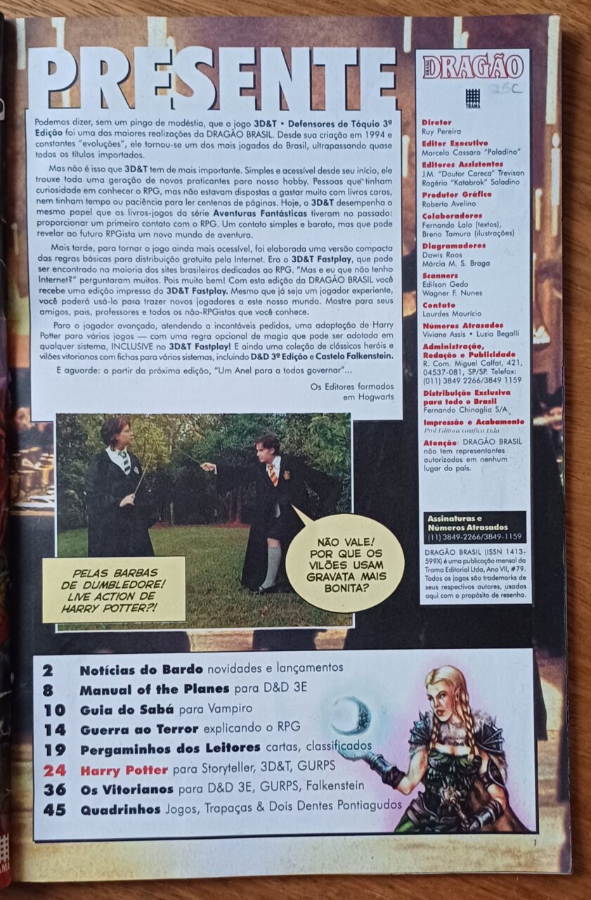 | Casa do Colecionador Revista Dragão Brasil 79. Rpg Harry Potter. Guia do Sabá. Os Vitorianos.