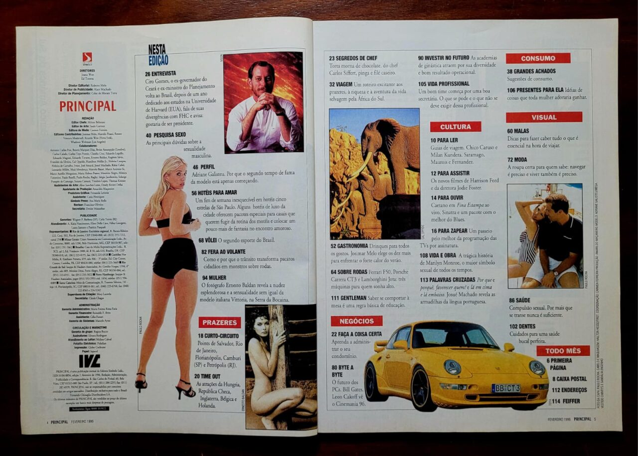 | Casa do Colecionador Revista Principal Nº 07 (Fevereiro/1996) | Adriane Galisteu, Ciro Gomes, África do Sul, Ferrari F50 e Mais