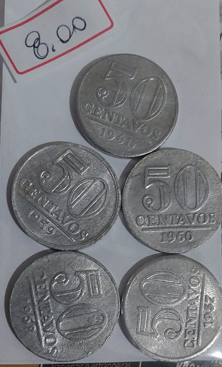 | Casa do Colecionador Série completa de 50 Centavos Alumínio Sku 2127