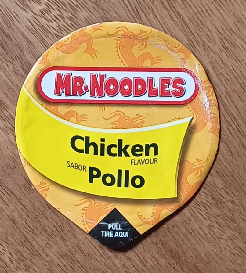 | Casa do Colecionador Tampa Lacre de alimentos Mr Noodles. Chicken Pollo Galinha.