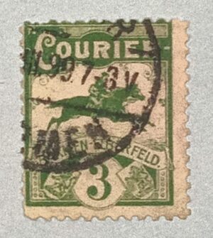 ALEMANHA - CORREIO POSTAL PRIVADO COURIER 3 PF CARIMBO PRIVADO 1899
