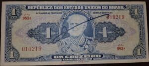 C009 - 1 Cruzeiro 1944 Autografado - 1ª Estampa MBC+ | Série 983 010219