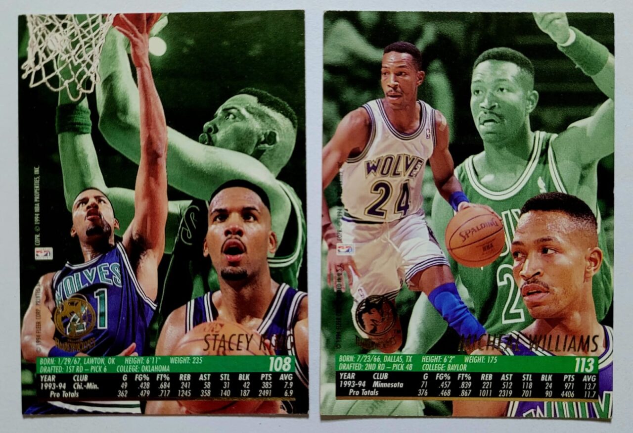 | Casa do Colecionador Card Basquete Fleer Ultra Temporada 1994 1995 Minnesota Timberwolves 2