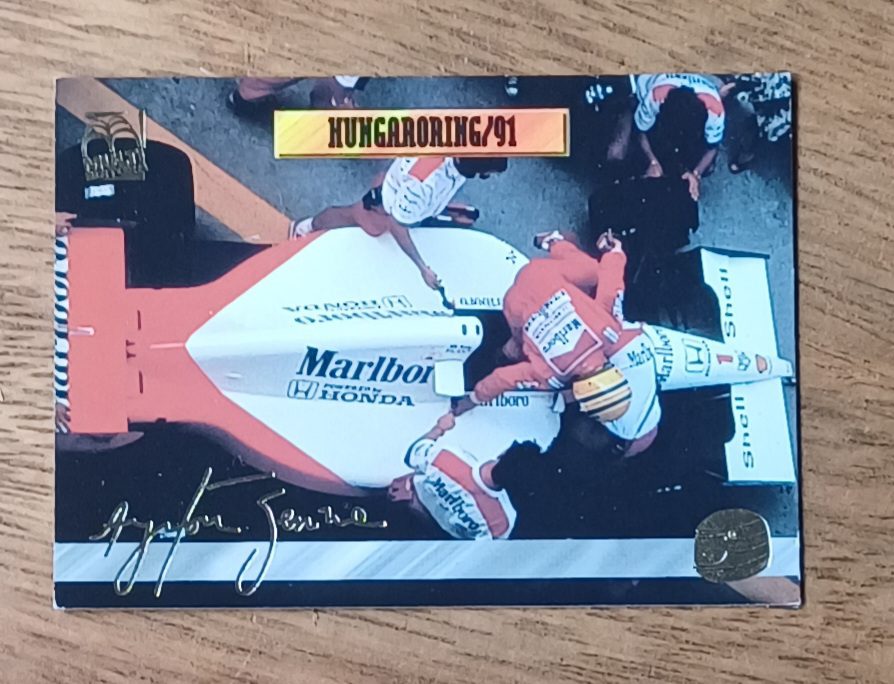 | Casa do Colecionador Cartão coleção Ayrton Senna multi editora 44. Hungria 1991 Hungaroring.