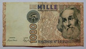 Cedula 1000 Lire Italiana Italia Marco Polo E Palacio Ducal 1982 Colecionavel Classica