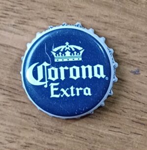 Embalagem tampinha cerveja Corona extra.