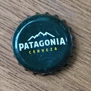 Embalagem tampinha cerveja Patagônia verde.