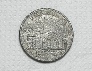 Falsa Clássica da época) 5.000 Réis - 1936 / Raro aparecer / Santos Dumont / Cod. 970.2