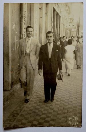 Fotografia Antiga Photo Mauricio Homens Elegantes Caminhando No Centro Decada De 1940 50