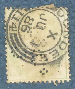 GRÃ BRETANHA - selo stamp Scott #103 4p QUEEN VICTORIA , Wmk 30, 1883-1884
