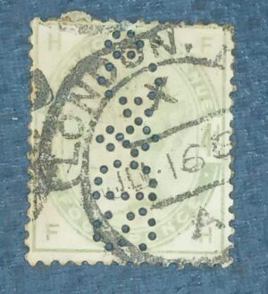 GRÃ BRETANHA - selo stamp Scott #103 4p QUEEN VICTORIA , Wmk 30, 1883-1884