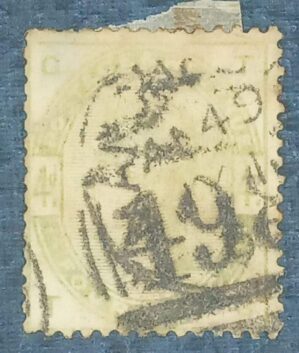 GRÃ BRETANHA - selo stamp Scott #103 4p QUEEN VICTORIA , Wmk 30, 1883-1884