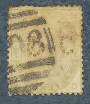 GRÃ BRETANHA - selo stamp Scott #103 4p QUEEN VICTORIA , Wmk 30, 1883-1884