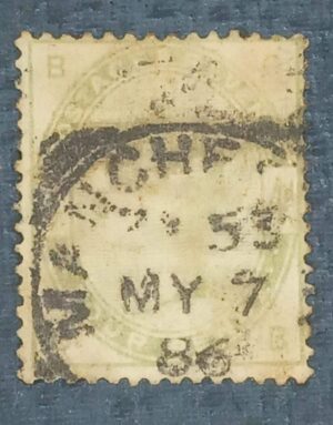 GRÃ BRETANHA - selo stamp Scott #103 4p QUEEN VICTORIA , Wmk 30, 1883-1884