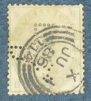 GRÃ BRETANHA - selo stamp Scott #103 4p QUEEN VICTORIA , Wmk 30, 1883-1884