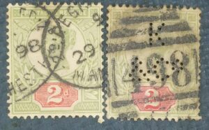 GRÃ BRETANHA - selo stamp Scott #113a 2p QUEEN VICTORIA , Wmk 30, 1887-1892, 14