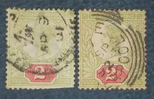 GRÃ BRETANHA - selo stamp Scott #113a 2p QUEEN VICTORIA , Wmk 30, 1887-1892, 14