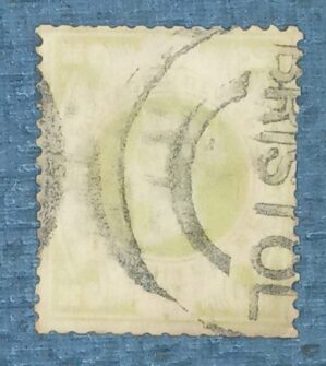 GRÃ BRETANHA - selo stamp Scott #122 1sh QUEEN VICTORIA , Wmk 30, 1887-1900, 14