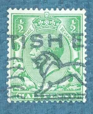 GRÃ BRETANHA - selo stamp Scott #159 1/2p KING EDWARD VII , Wmk 33, 1912-13, 15X14