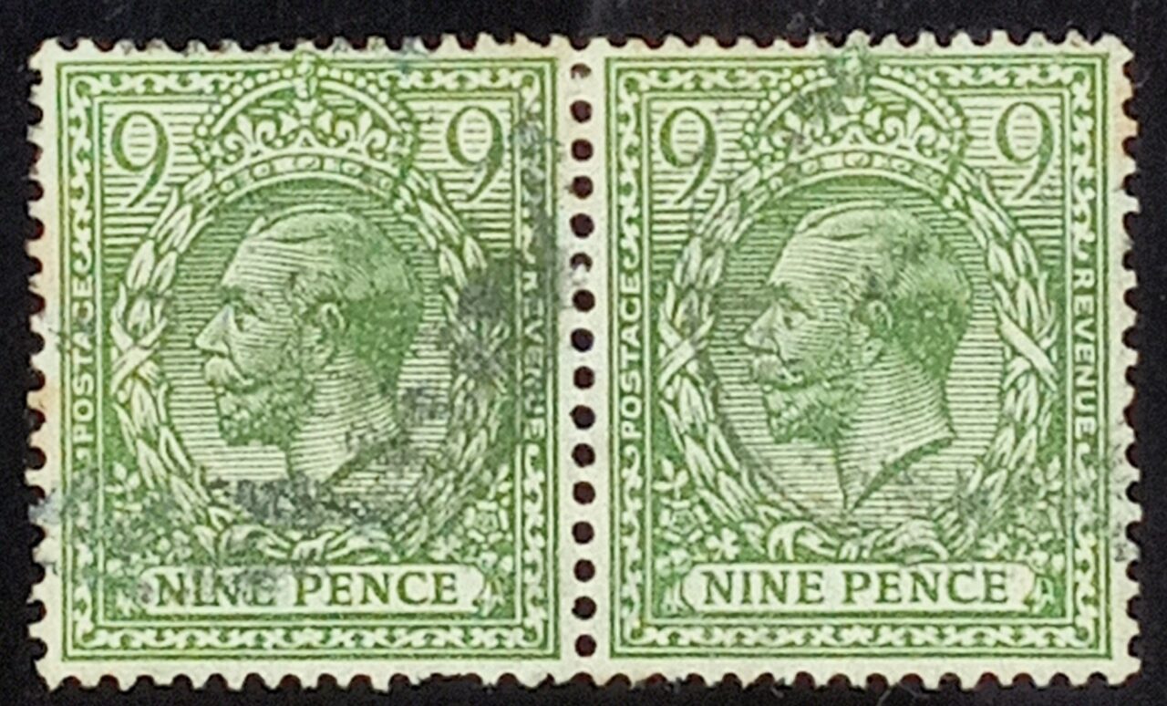| Casa do Colecionador GRÃ BRETANHA - selo stamp Scott #198 9p King Eduard VII, Wmk 35, usado, 1924, 15x14