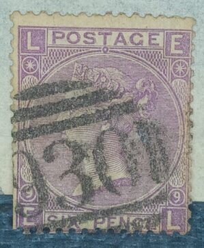 GRÃ BRETANHA - selo stamp Scott #51 6p QUEEN VICTORIA , Wmk 25 1867-80