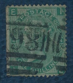 GRÃ BRETANHA - selo stamp Scott #54 1sh QUEEN VICTORIA , Wmk 25 1867-80