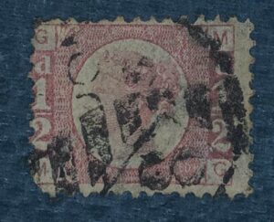 GRÃ BRETANHA - selo stamp Scott #58 1/2P QUEEN VICTORIA , Wmk 27 1870, 14