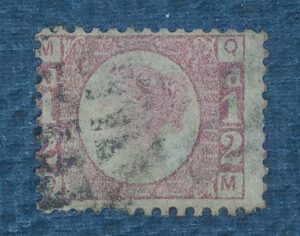 GRÃ BRETANHA - selo stamp Scott #58 1/2P QUEEN VICTORIA , Wmk 27 1870, 14