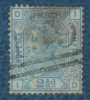 GRÃ BRETANHA - selo stamp Scott #68 2 1/2p QUEEN VICTORIA , Wmk 29, 1876-80