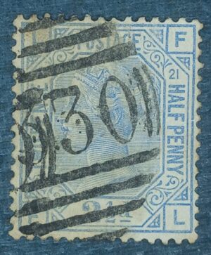 GRÃ BRETANHA - selo stamp Scott #82 2 1/2p QUEEN VICTORIA , Pl 21, Wmk 30, 1880-81, 14