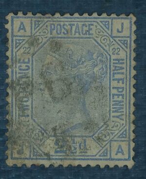 GRÃ BRETANHA - selo stamp Scott #82 2 1/2p QUEEN VICTORIA , Pl 22, Wmk 30, 1880-81, 14