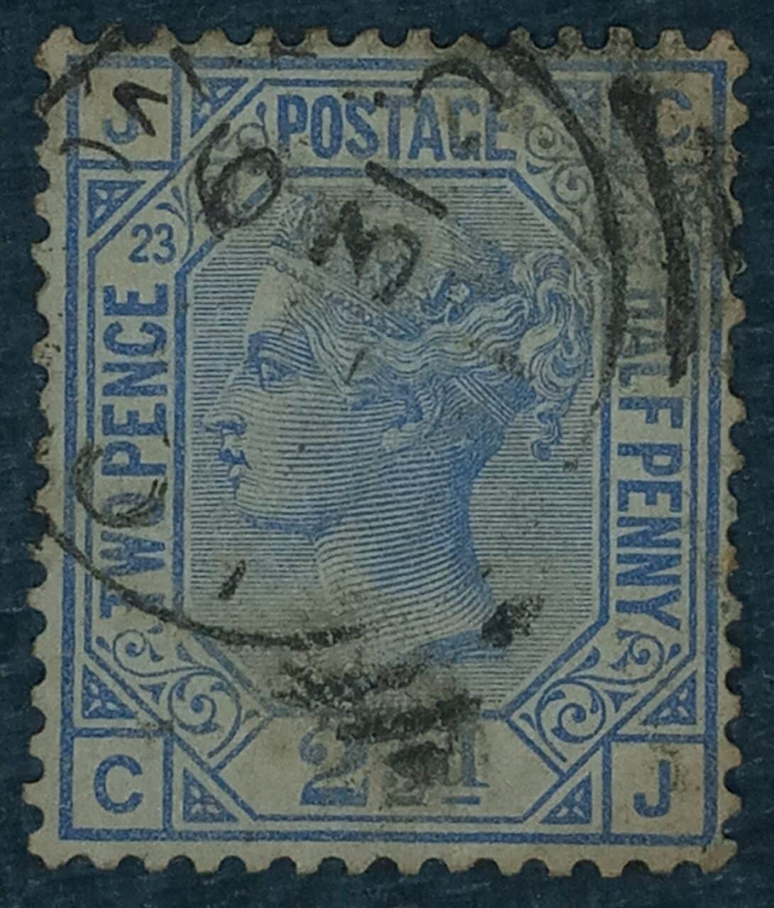 | Casa do Colecionador GRÃ BRETANHA - selo stamp Scott #82 2 1/2p QUEEN VICTORIA , Pl 23, Wmk 30, 1880-81, 14