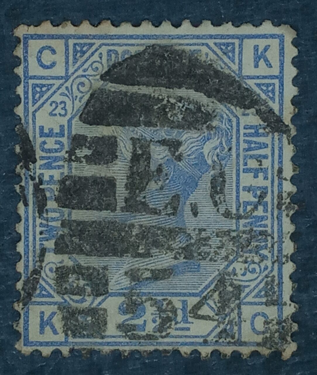 | Casa do Colecionador GRÃ BRETANHA - selo stamp Scott #82 2 1/2p QUEEN VICTORIA , Pl 23, Wmk 30, 1880-81, 14