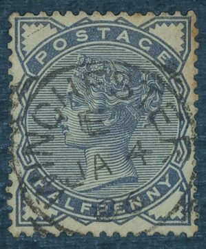 GRÃ BRETANHA - selo stamp Scott #98 1/2p QUEEN VICTORIA , Wmk 30, 1883-84