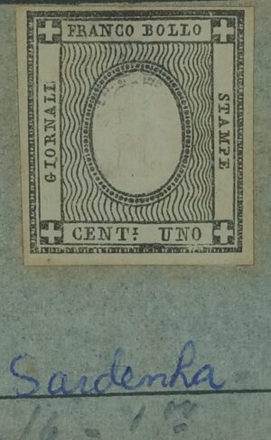 ITALIA - ESTADO SARDENHA - selo stamp 1c JORNAL MNG 1861