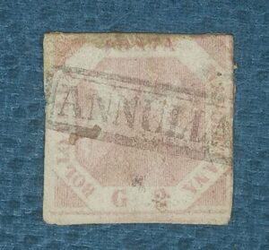 ITALIA - NÁPOLIS - selo stamp Scott #3 2g BRASÃO 1858