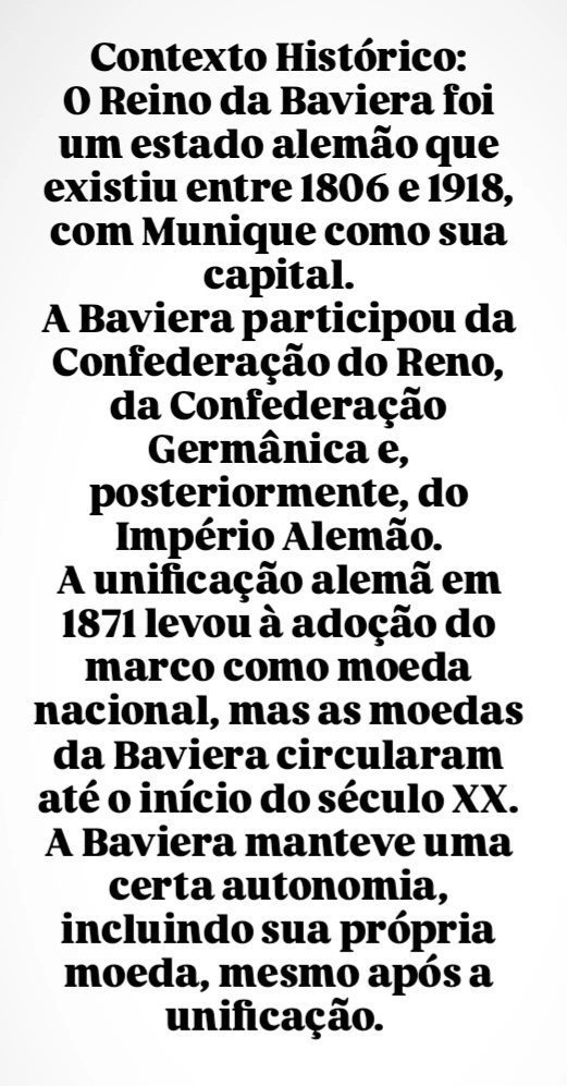 | Casa do Colecionador Moedas do mundo Reino da Bavaria Sku 2165