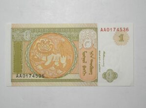 Mongolia / Cédula Estrangeira / 1 Tugtik – 1993 / Flor de Estampa