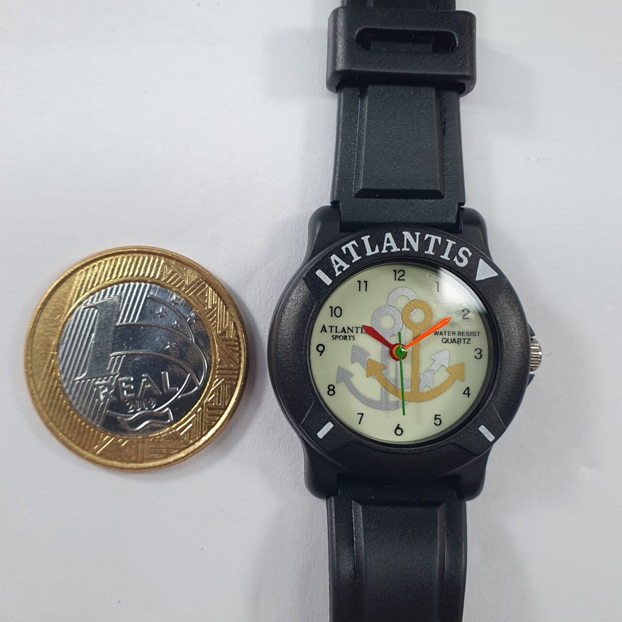 | Casa do Colecionador Relógio Atlantis Timão Sports Black Feminino Vintage (Frete Grátis)