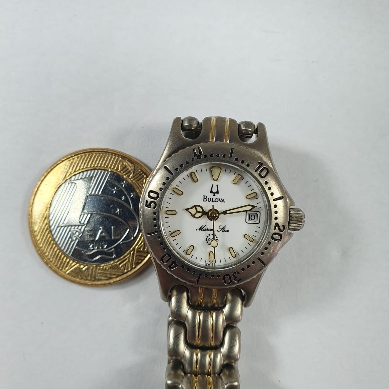 | Casa do Colecionador Relógio Bulova Marine Star Titanium Mod SE1131 Retrô Feminino (Frete Grátis)