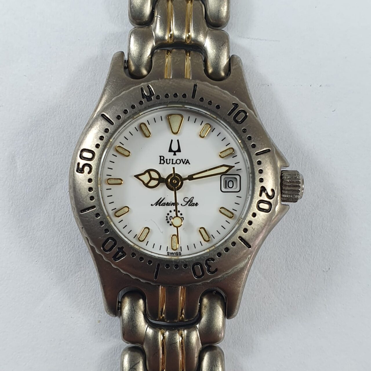 | Casa do Colecionador Relógio Bulova Marine Star Titanium Mod SE1131 Retrô Feminino (Frete Grátis)