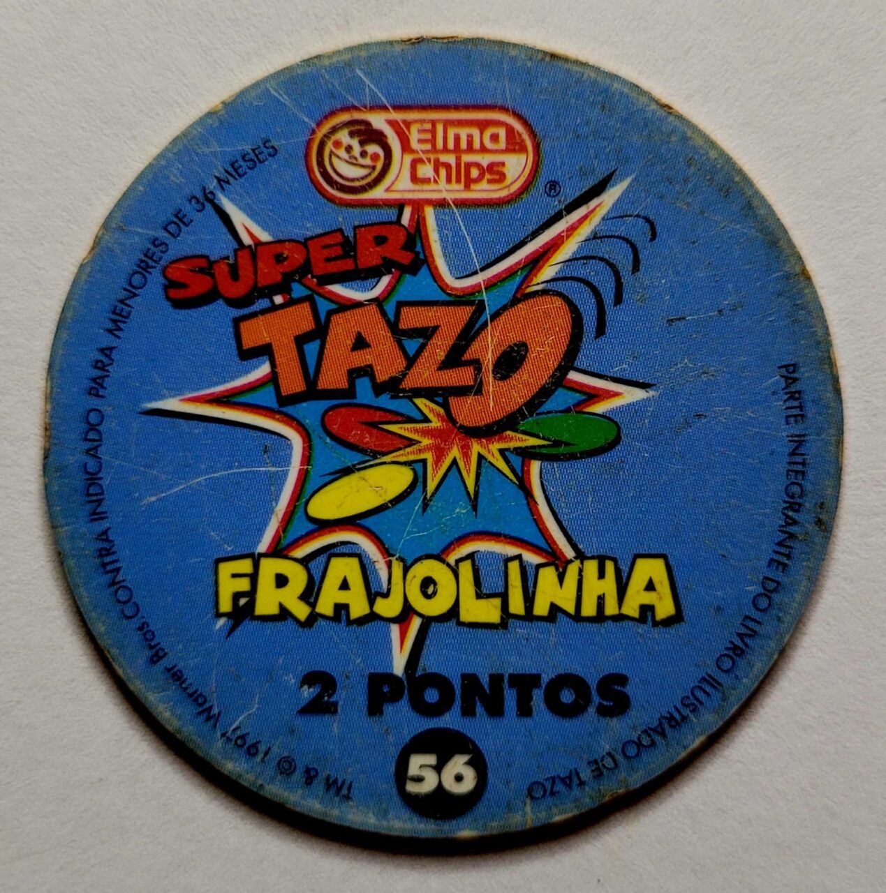| Casa do Colecionador Super Tazo No 56 Elma Chips 1997 Looney Tunes Frajolinha Confuso 2 Pontos 2