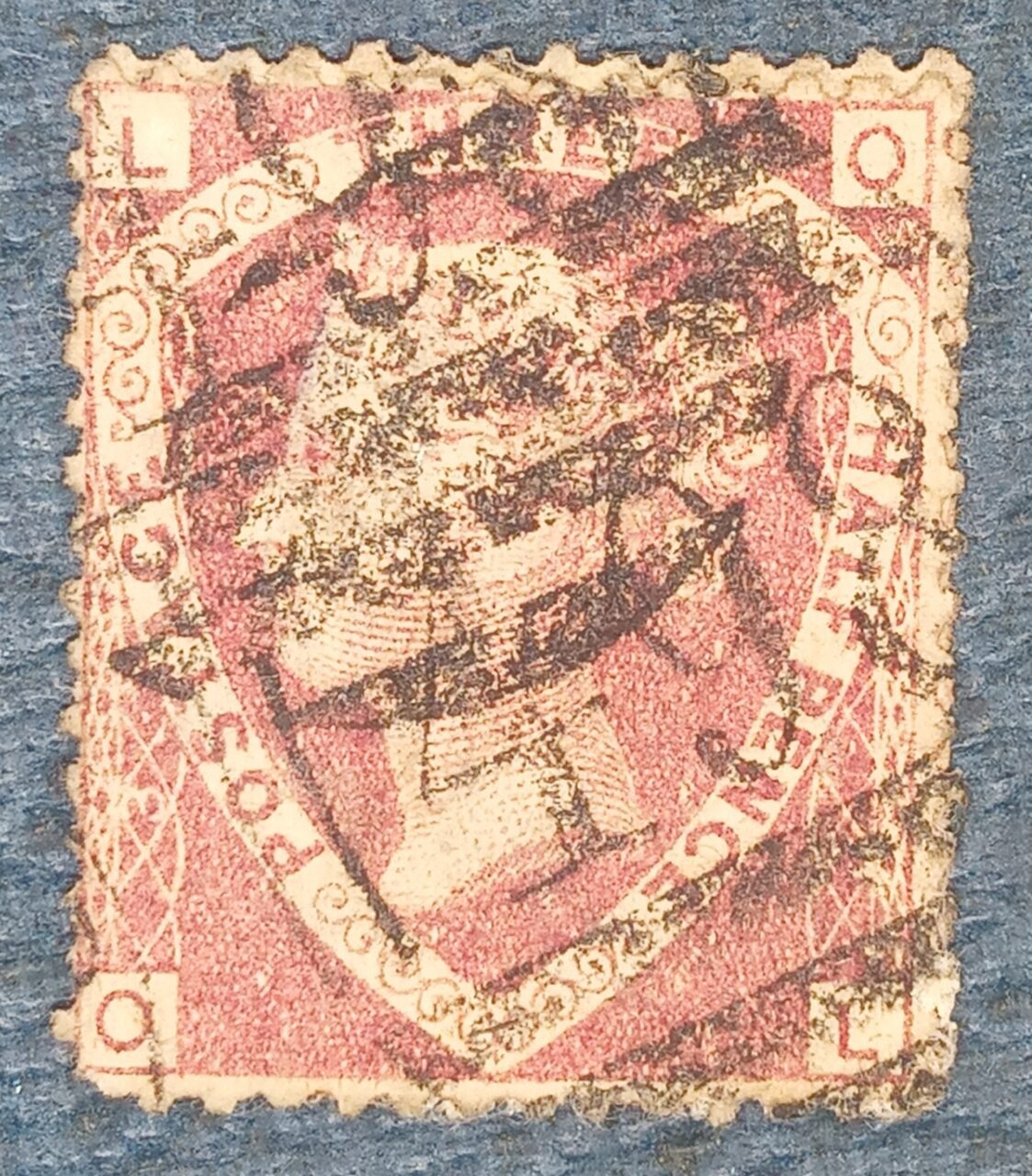 | Casa do Colecionador INGLATERRA - GRÃ BRETANHA - selo stamp Placa 3 Scott #32 1 1/2p QUEEN VICTORIA , Wmk 20, 1860-70