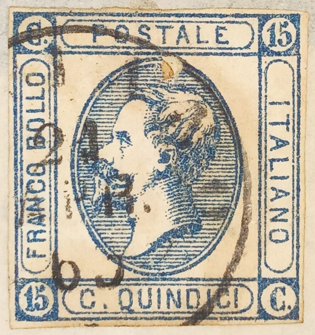| Casa do Colecionador ITALIA - selo stamp Scott #23 15c VICTOR EMMANUEL II, 1863