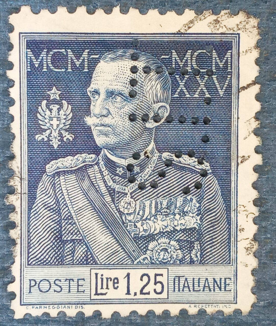 | Casa do Colecionador ITALIA - selo stamp Scott # 177a 1,25L VICTOR EMMANUEL III, 1925-16, 11