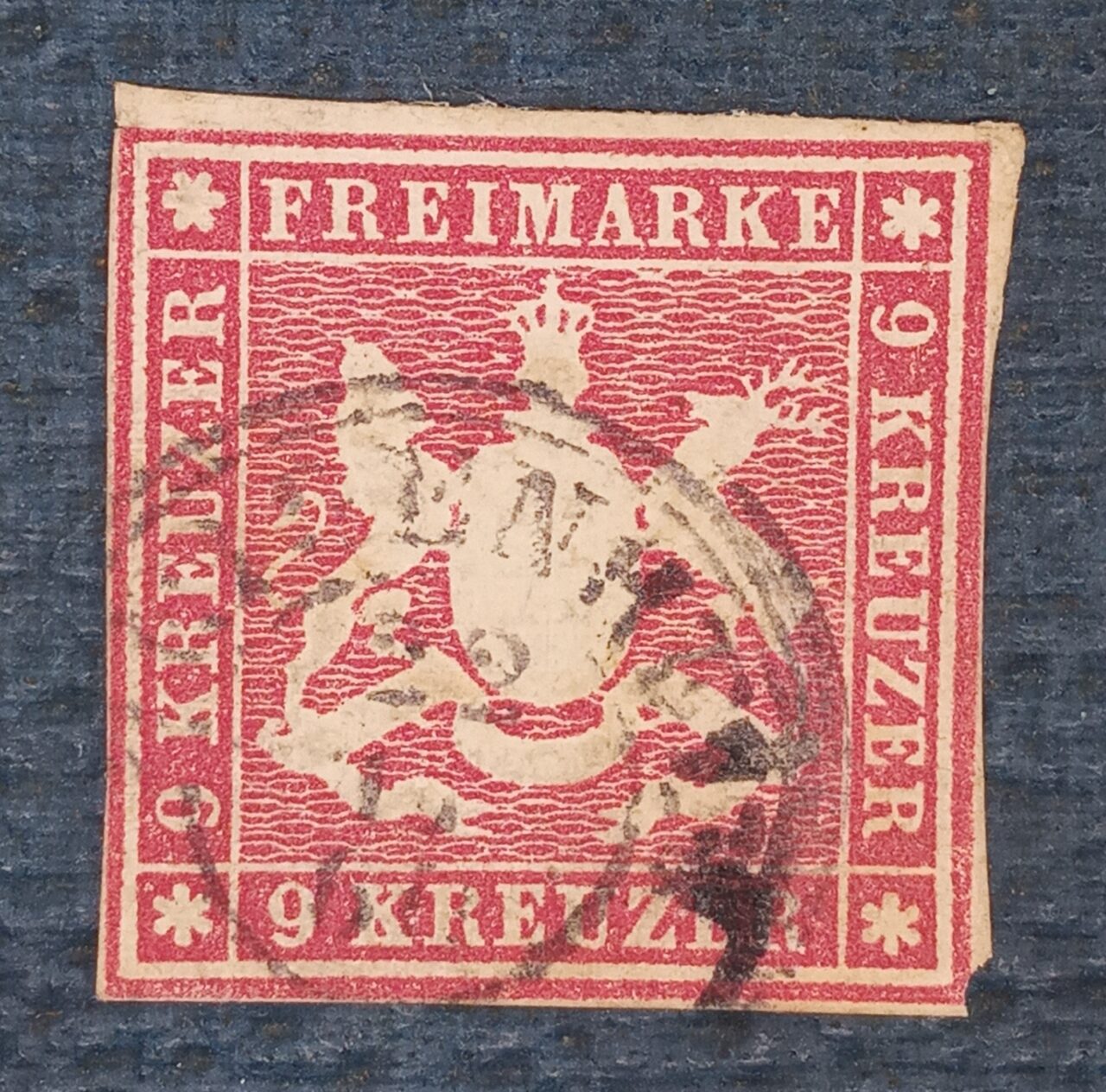 | Casa do Colecionador ALEMANHA - WURTTEMBERG - OLD GERMANY Mi #14 9Kr - 1859